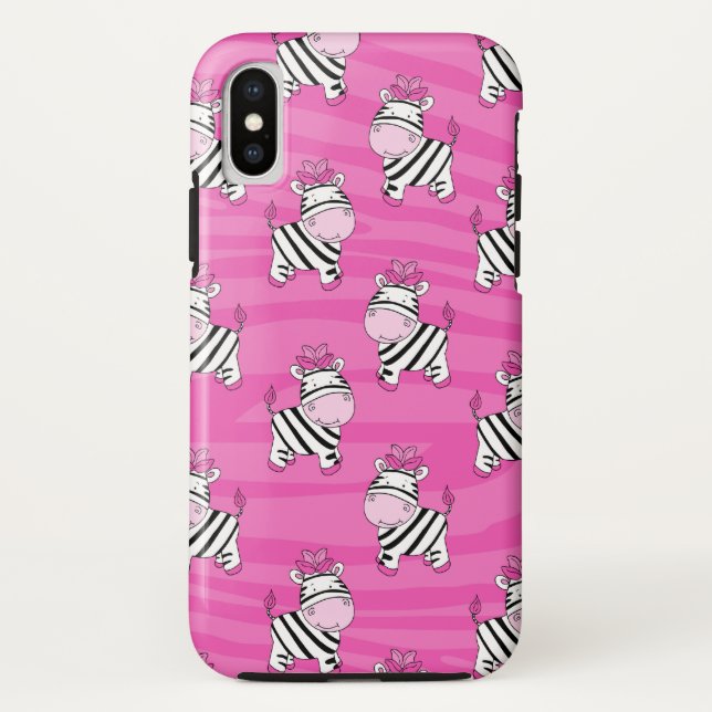 Pink Zebra Cute Animal Cell Phone Case (Back)