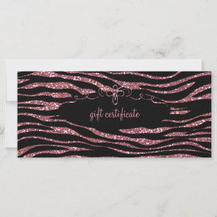 Pink Zebra Gift Certificate : Rack Card