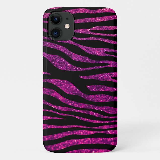 Pink Zebra, Glitter Zebra, Zebra Print, Stripes Case-Mate iPhone Case (Back)