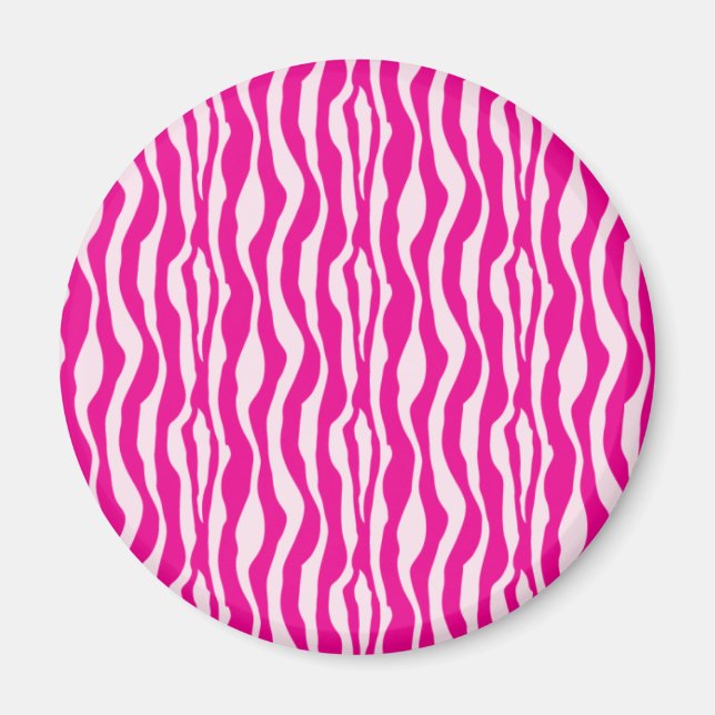 Pink Zebra Magnet (Front)