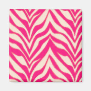 Pink Zebra Magnet