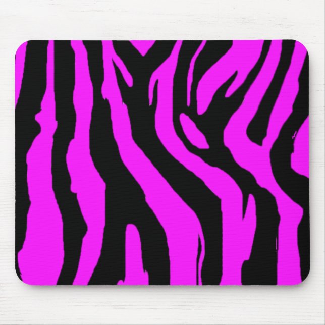 Pink Zebra Mouse Mat (Front)