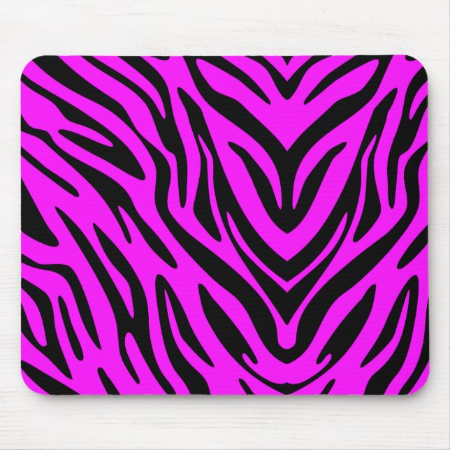 Pink Zebra Mouse Mat (Front)