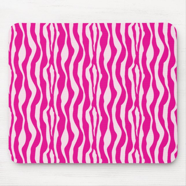 Pink Zebra Mouse Mat (Front)