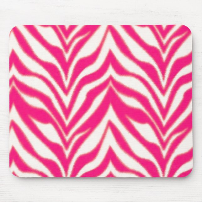 Pink Zebra Mouse Mat (Front)