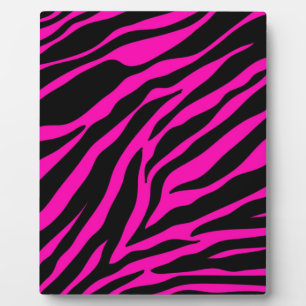 pink zebra plaque