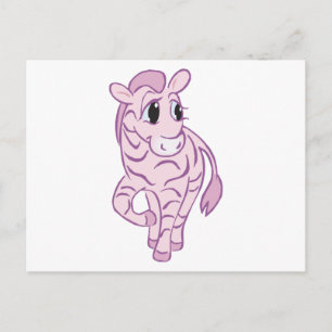 Pink Zebra Postcard