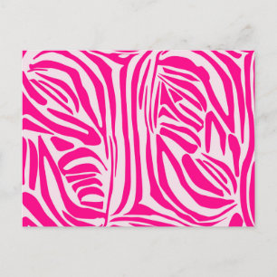 Pink zebra print advice card