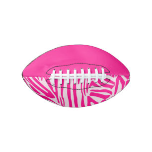Pink zebra print american football