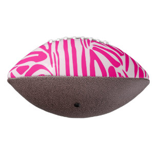 Pink zebra print american football
