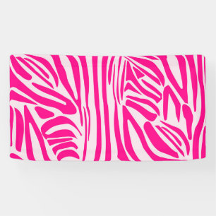 Pink zebra print banner