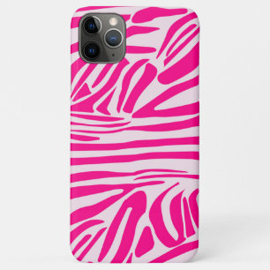Pink zebra print iPhone 11 pro max case