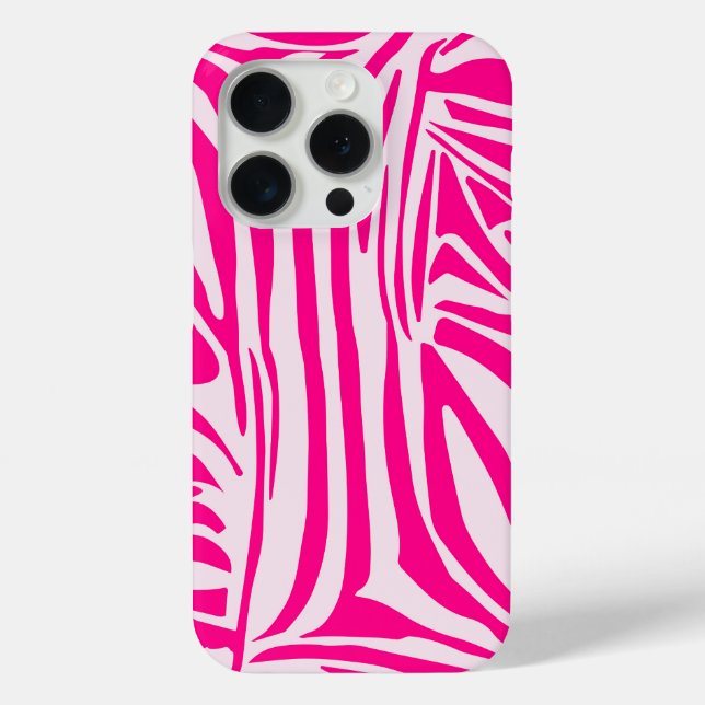 Pink zebra print Case-Mate iPhone case (Back)