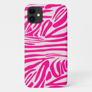Pink zebra print iPhone 11 case