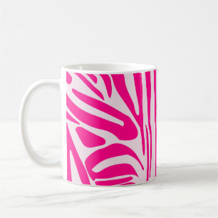 Pink zebra print coffee mug