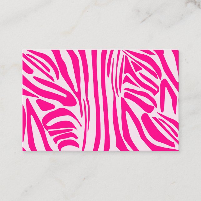Pink zebra print discount card (Front)