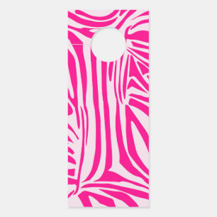 Pink zebra print door hanger
