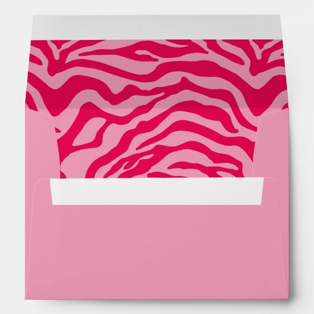 Pink zebra print  envelope (Back (Bottom))