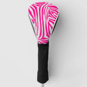 Pink zebra print golf head cover