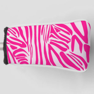 Pink zebra print golf head cover