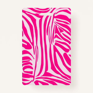 Pink zebra print ID badge
