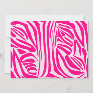 Pink zebra print invitation