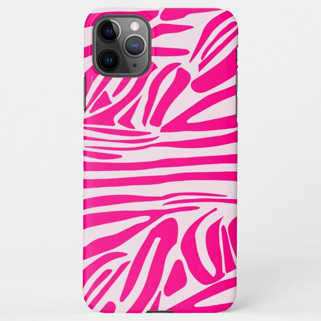 Pink zebra print iPhone case (Back)