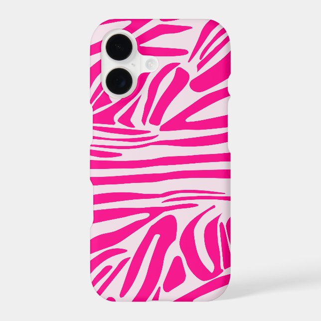Pink zebra print iPhone case (Back)
