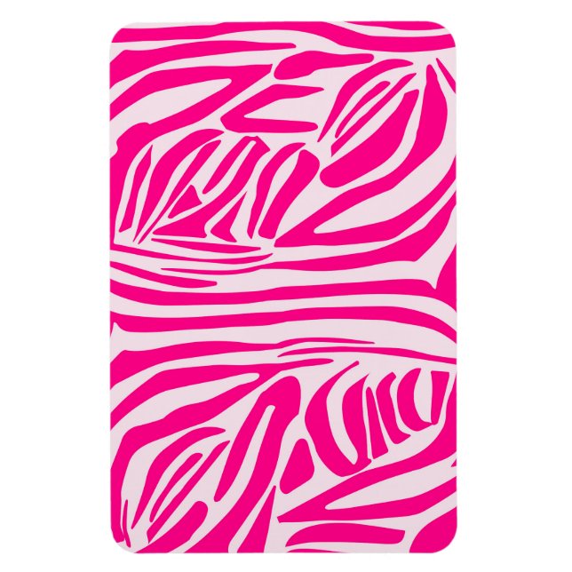 Pink zebra print magnet (Vertical)