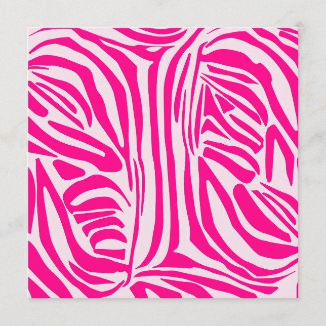 Pink zebra print menu (Front)
