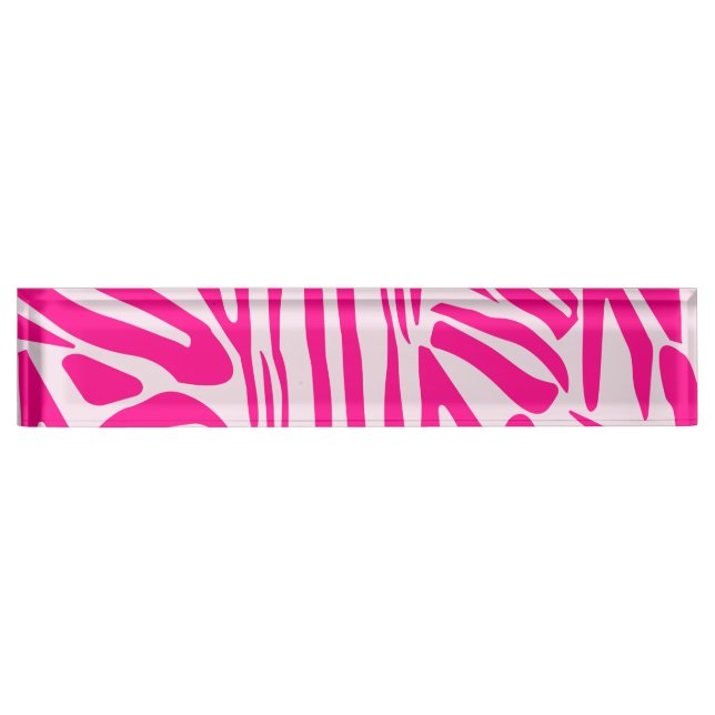 Pink zebra print nameplate (Front)