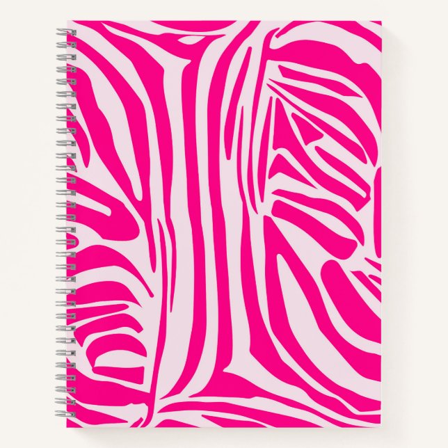 Pink zebra print notebook (Front)