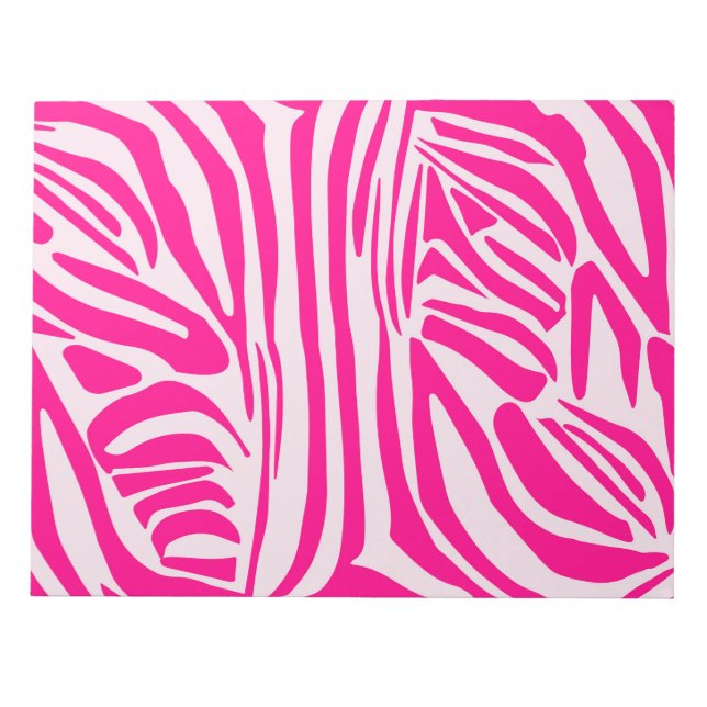 Pink zebra print notepad (Front)