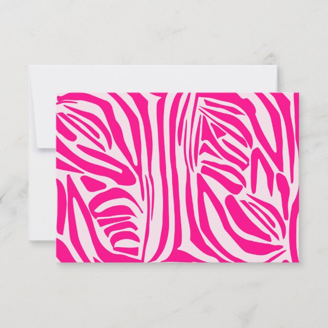 Pink Zebra Print Pattern Card (Front)