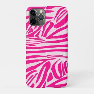 Pink Zebra Print Pattern iPhone 11 Pro Case