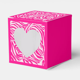 Pink Zebra Print Pattern Favour Box