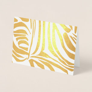 Pink Zebra Print Pattern Foil Card