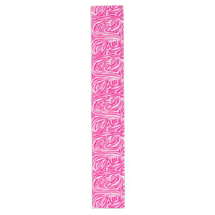 Pink Zebra Print Pattern Long Table Runner