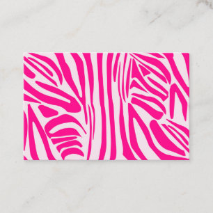 Pink Zebra Print Pattern Loyalty Card