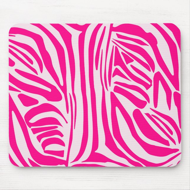Pink Zebra Print Pattern Mouse Mat (Front)