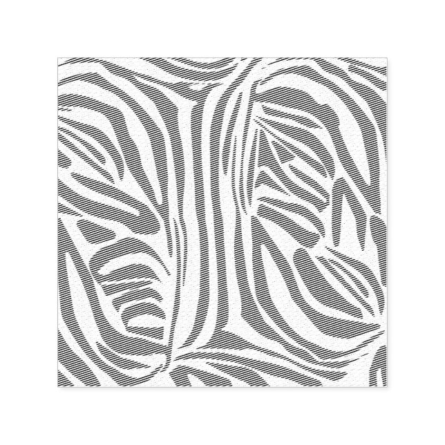 Pink Zebra Print Pattern Self-inking Stamp (Design)