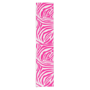 Pink Zebra Print Pattern Short Table Runner