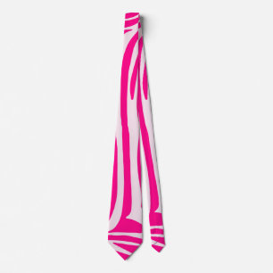Pink Zebra Print Pattern Tie