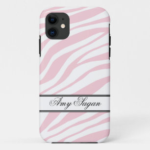 Pink Zebra Print personalized iPhone 5 Case