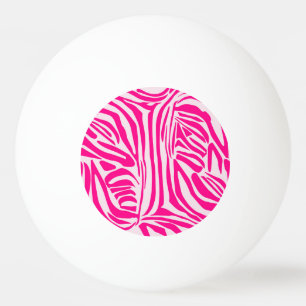Pink zebra print ping pong ball