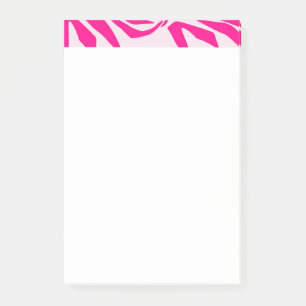 Pink zebra print post-it notes