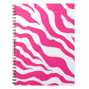 Pink Zebra Print School Notebook Journal Gift