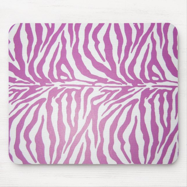 Pink zebra print shoes mouse mat (Front)