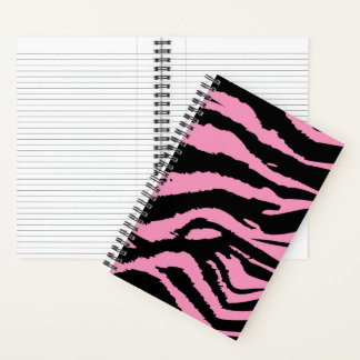 Pink Zebra Print Spiral  Notebook