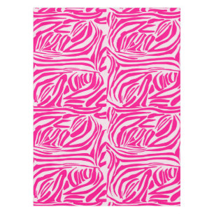 Pink zebra print tablecloth